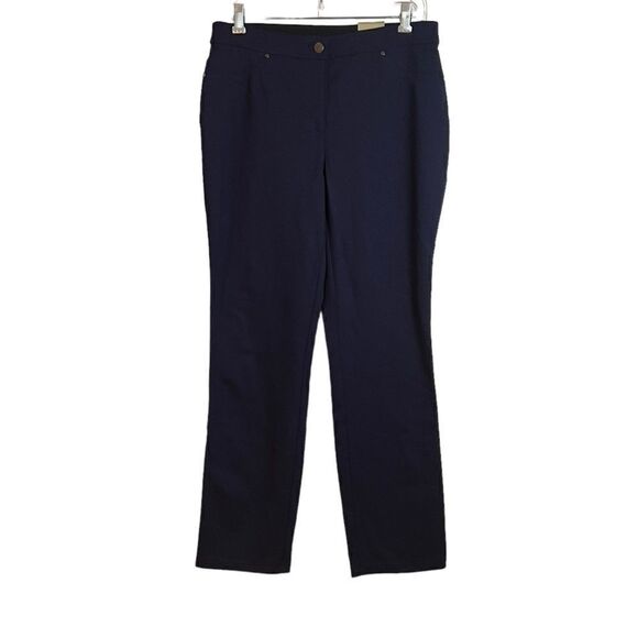 NWT! Chicos navy slim leg pull on pants. Size 0 - Picture 1 of 9